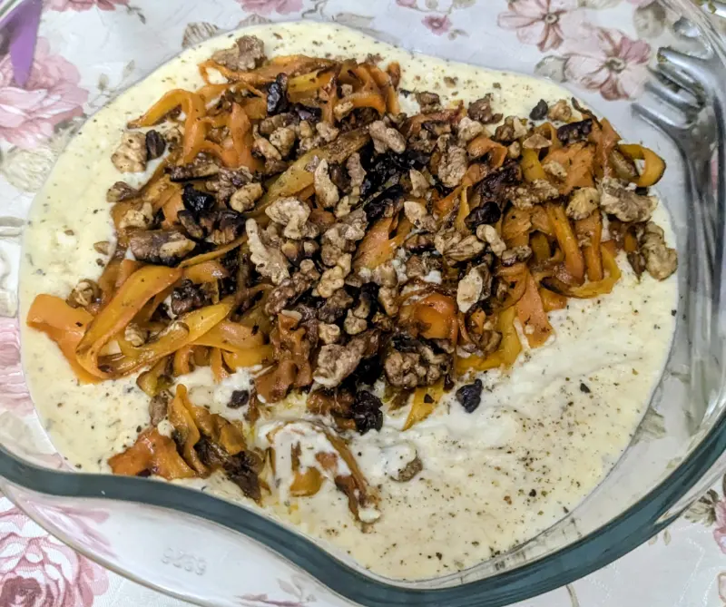 Caramelized Carrot Tagliatelle with Egg Sauce