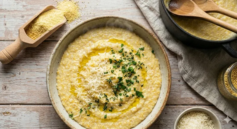 Creamy Toasted Millet Polenta