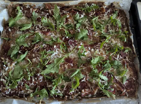 Lentil pizza