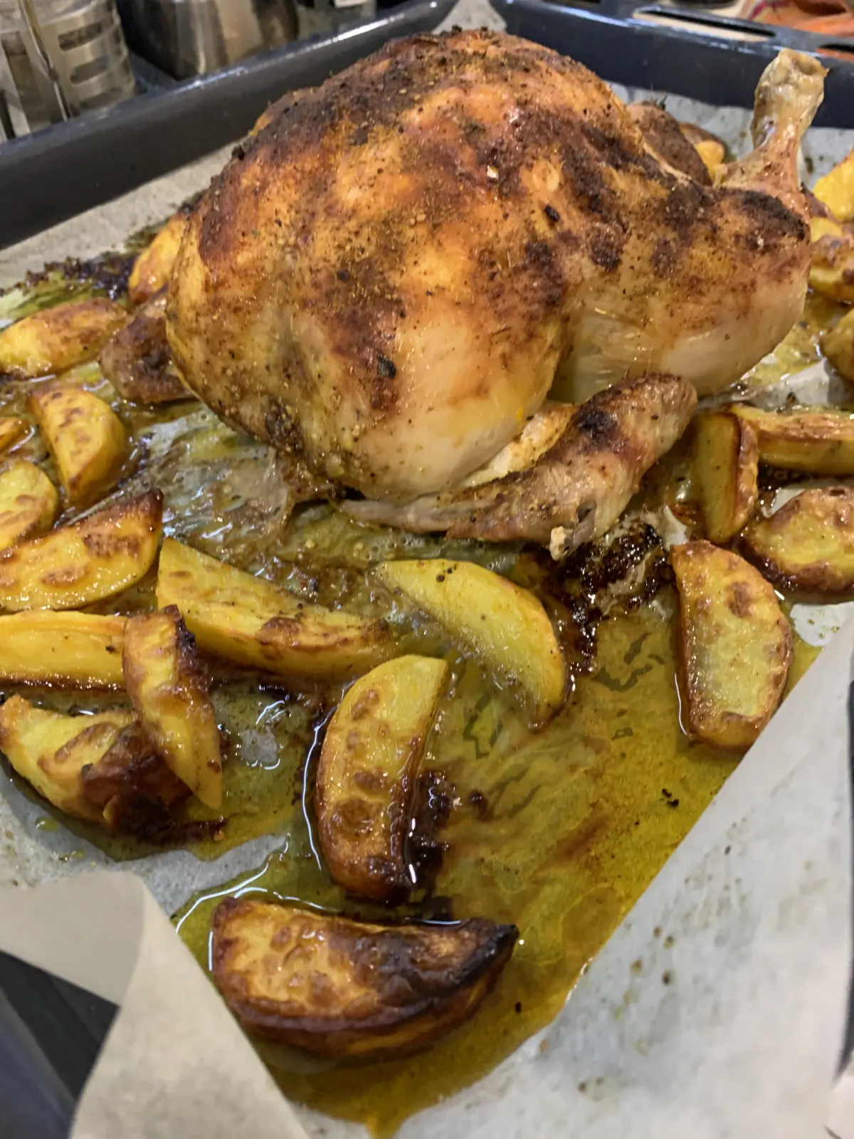 Roasted Chicken in Owen