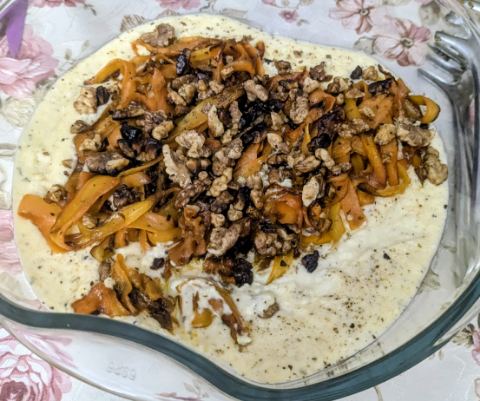 Caramelized Carrot Tagliatelle with Egg Sauce