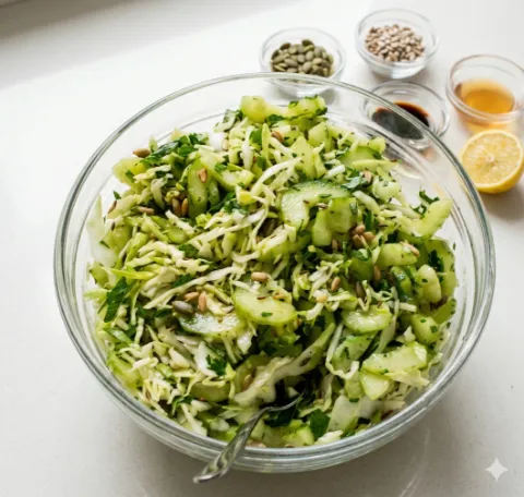 Crunchy Cucumber & Cabbage Seed Salad